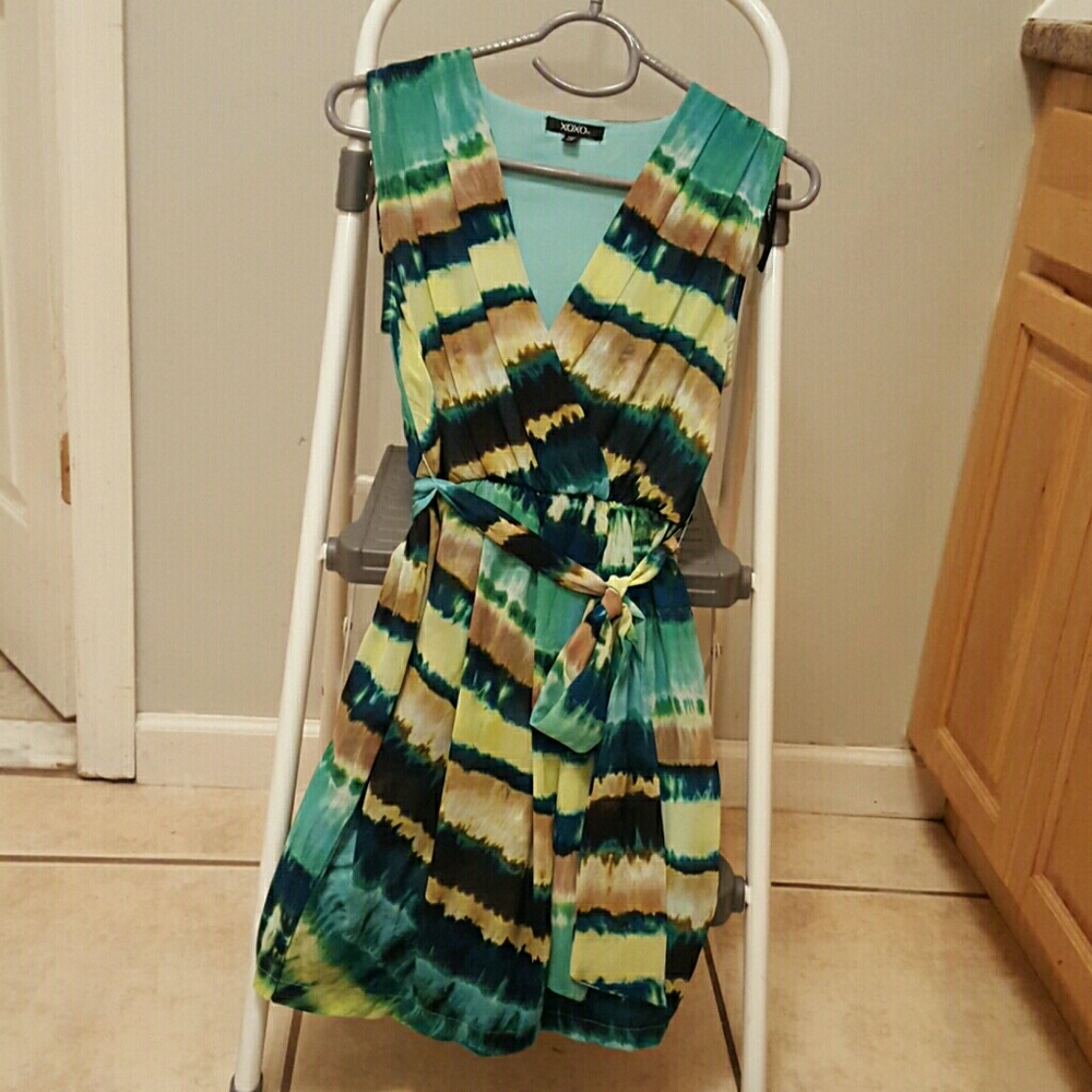 XOXO Tie-Dyed Print Dress